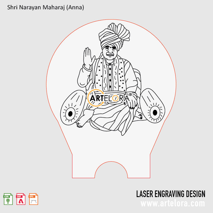 Shri Narayan Maharaj (Anna) Laser Engraving