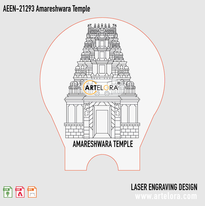 Laser Engraving Design Amareshwara Temple