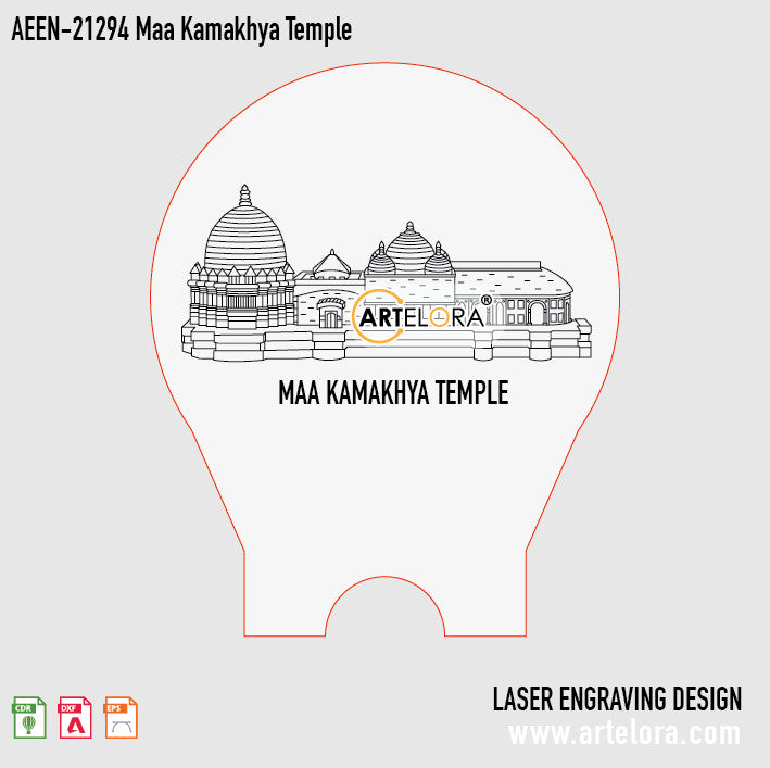 Laser Engraving Design Maa Kamakhya Temple