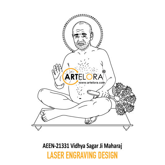 Laser Engraving Vidhya Sagar Ji Maharaj