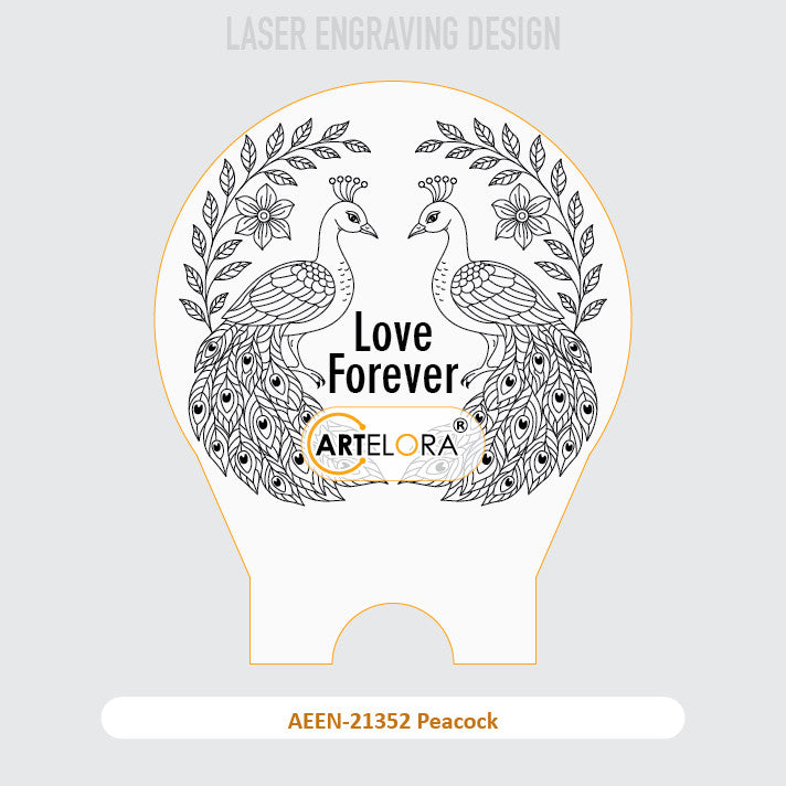 Laser Engraving Peacock