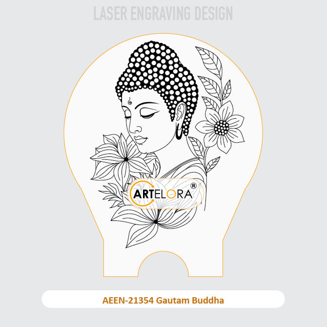Laser Engraving Gautam Buddha