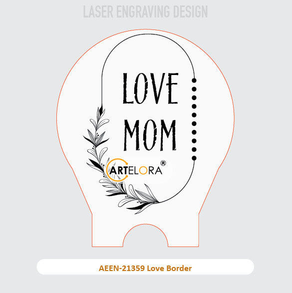 Laser Engraving Love Border