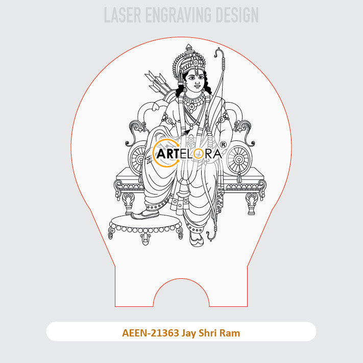 AEEN-21363 Jay Shri Ram Laser Engraving Design