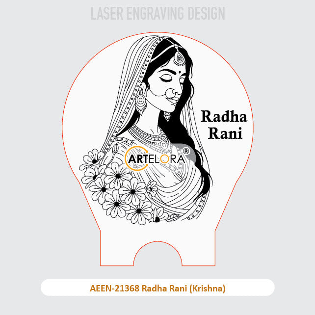 AEEN-21368 Radha Rani (Krishna) Laser Engraving Design