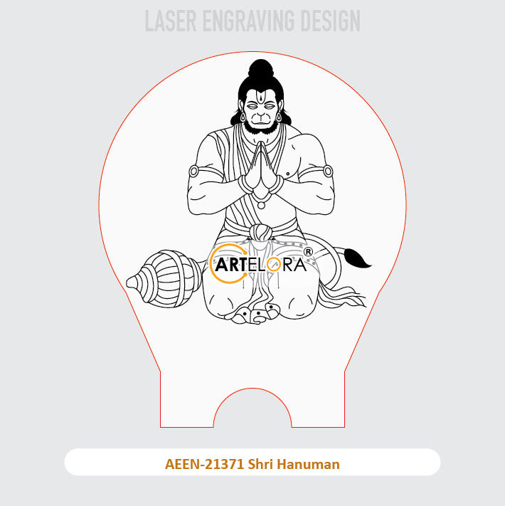 AEEN-21371 Shri Hanuman Laser Engraving Design