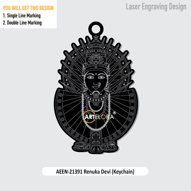 Renuka Devi (Keychain) Laser Engraving Design