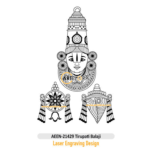 Tirupati Balaji Laser Engraving Design