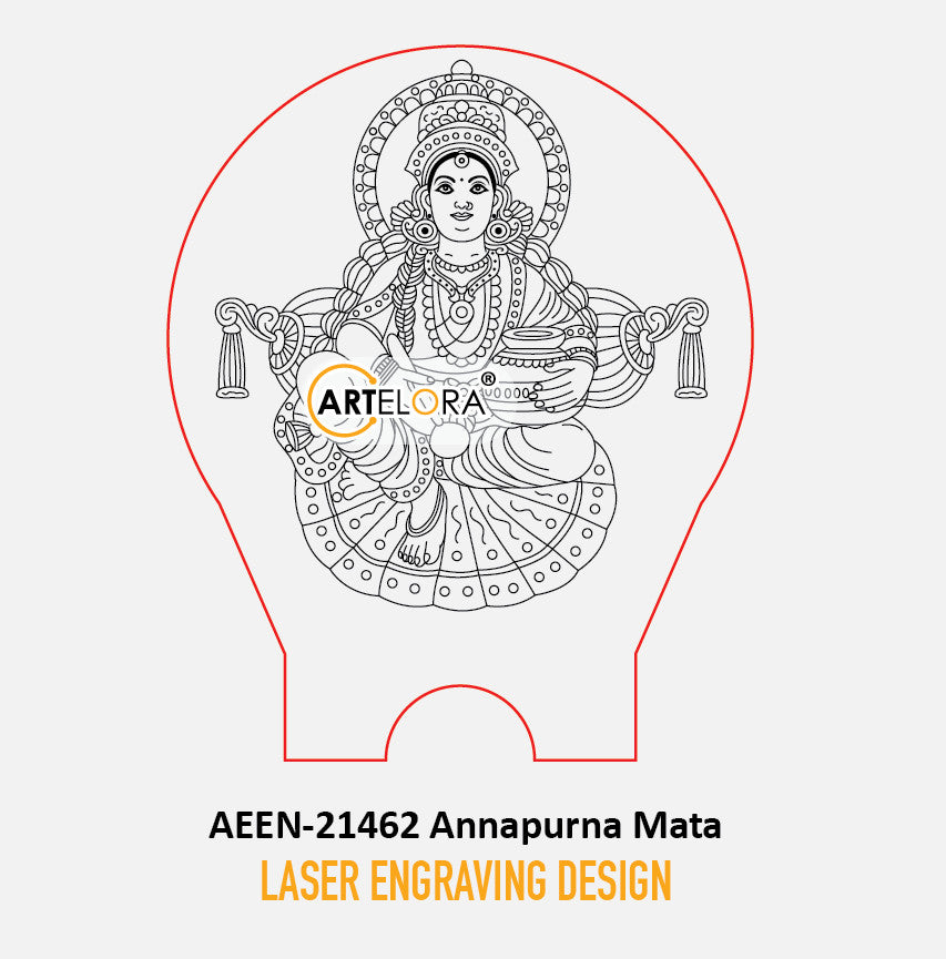 Laser Engraving Design Annapurna Mata