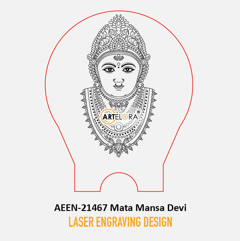 Laser Engraving Design Mata Mansa Devi