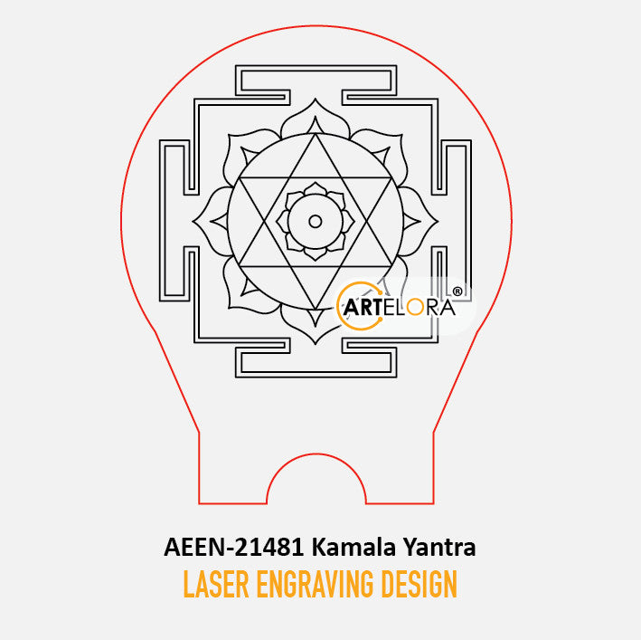 Laser Engraving Design Kamala Yantra