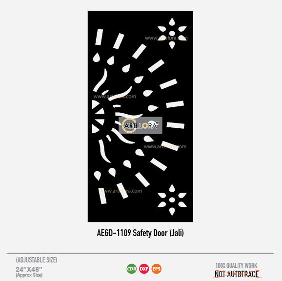 Grill Design Safety Door (Jali) Round