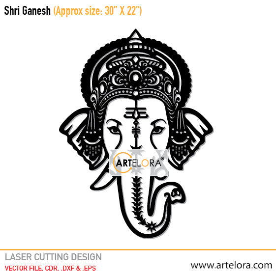 2D Modern Art Shri Ganesh