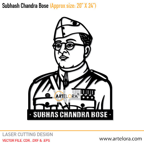 2D Modern Art Subhash Chandra Bose