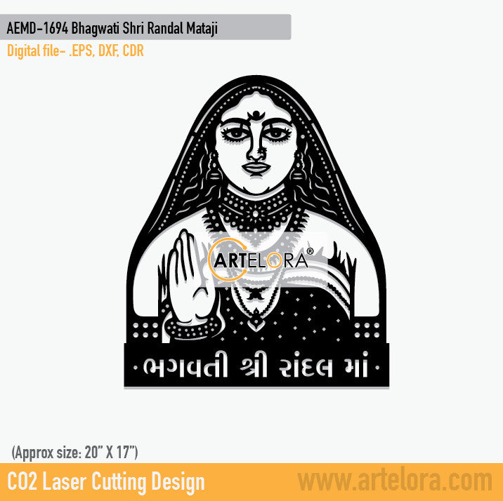 2D Modern Art Bhagwati Shri Randal Mataji