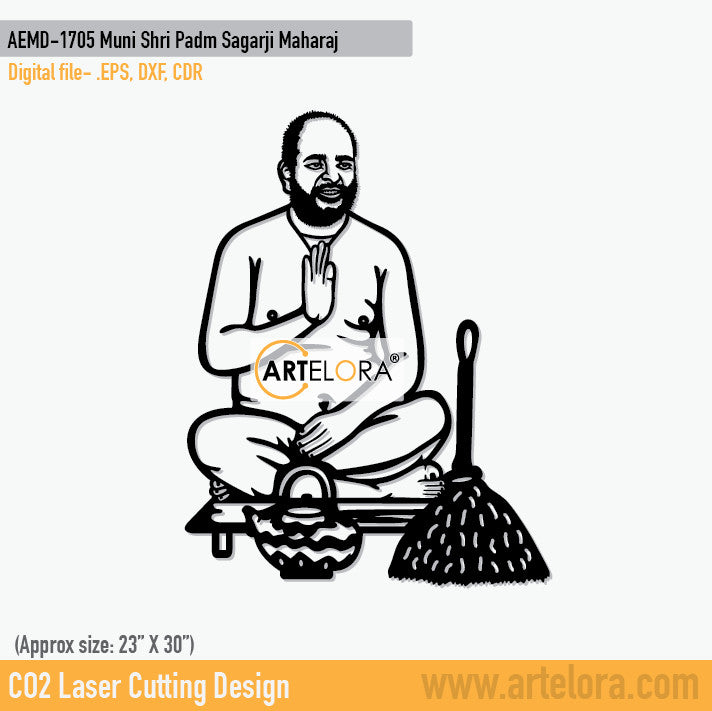 2D Modern Art Muni Shri Padm Sagarji Maharaj