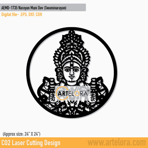 2D Modern Art Narayan Muni Dev (Swaminarayan)