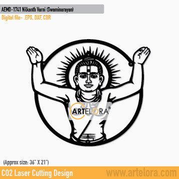 2D Modern Art Nilkanth Varni (Swaminarayan)