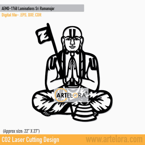 2D Modern Art Laminations Sri Ramanujar