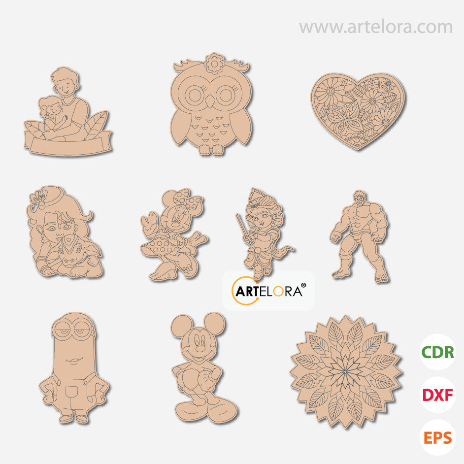 Pre Marked Base Design All Cartoon Drawing