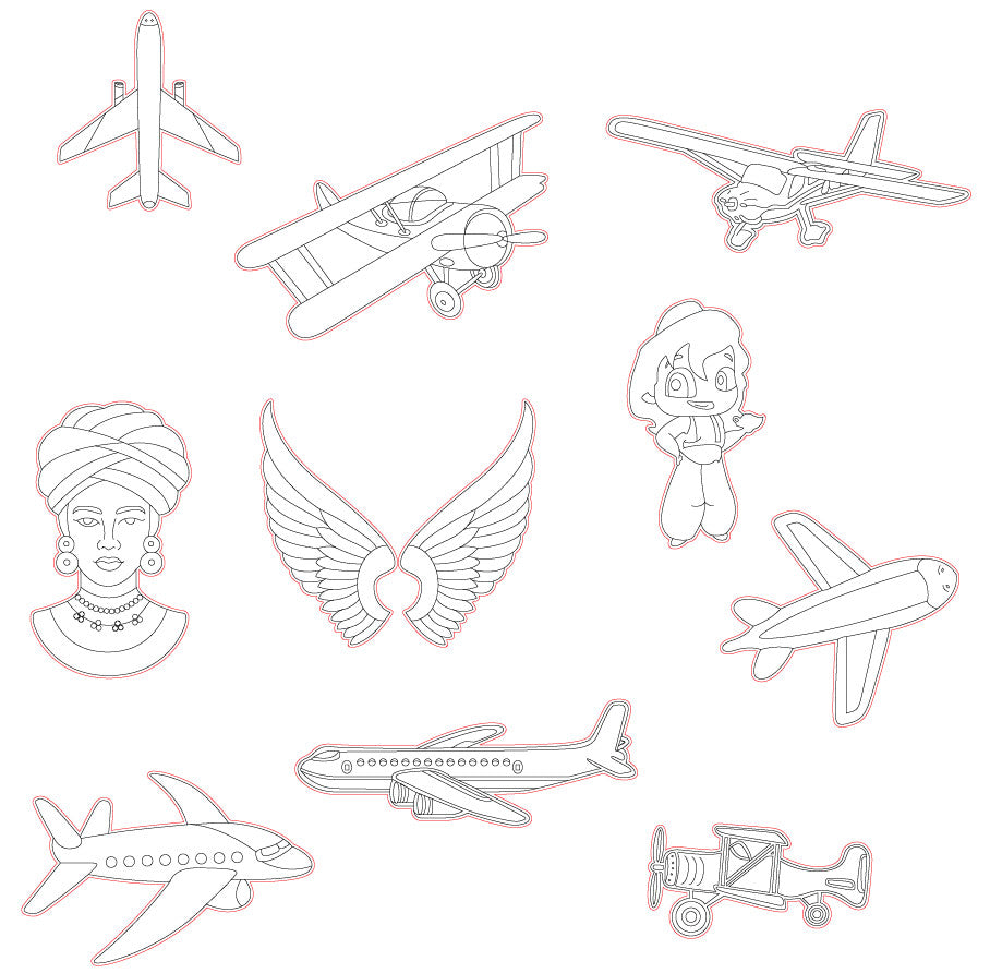 Pre Marked Base Design All Cartoon Drawing