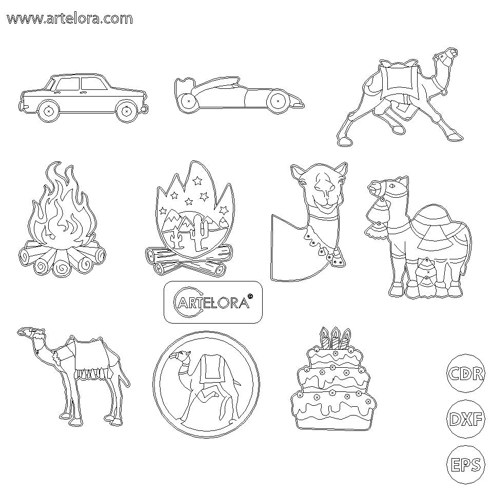 Pre Marked Base Design Cartoon Drawing