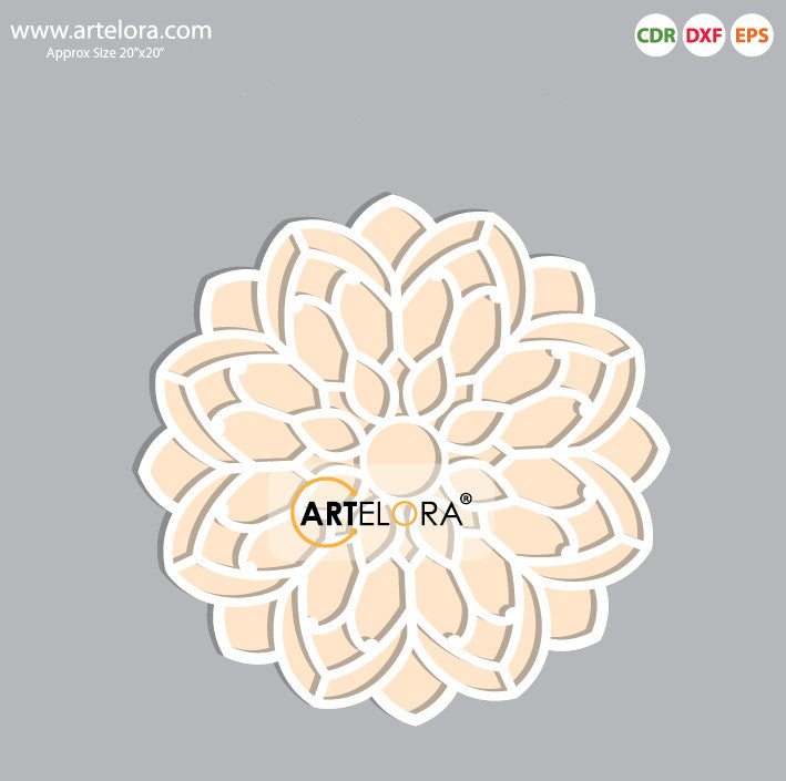 Pre Marked Base Design Rangoli Laser Cutting