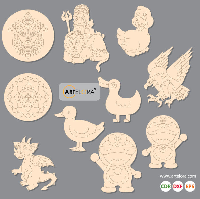 Pre Marked Base Design Bird Cartoon Drawing