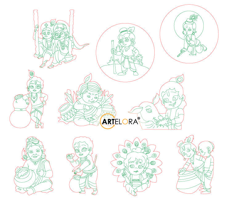 SKU-MB0207 Shri Krishna Ji (Pre Marked Base Design)