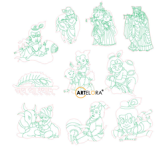 SKU-MB0220 Shri Krishna (Pre Marked Base Design)