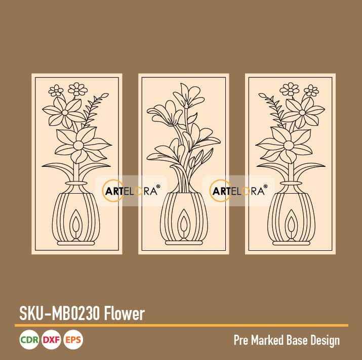 Pre Marked Base Design Pichwai Flower