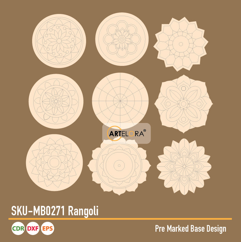 Pre Marked Base Design Rangoli