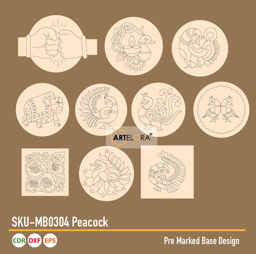 Pre Marked Base Design Peacock