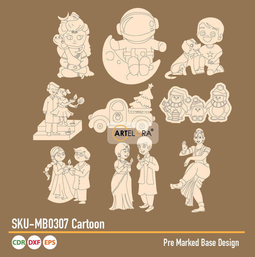 Pre Marked Base Design Cartoon
