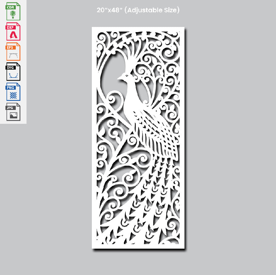 Grill Design Peocock Laser cutting