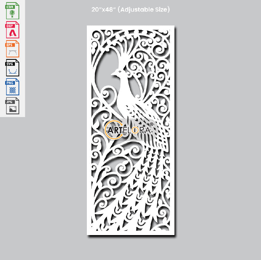 Grill Design Peocock Laser cutting