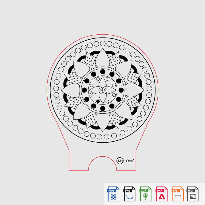 Laser Engraving mandala art