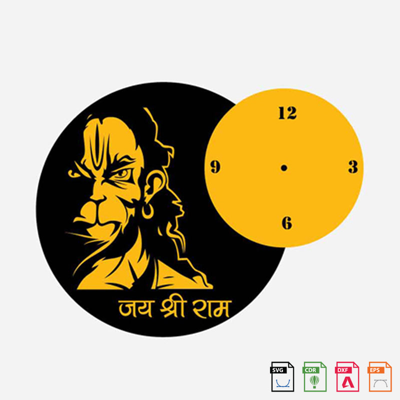 Wall Clock Hanuman