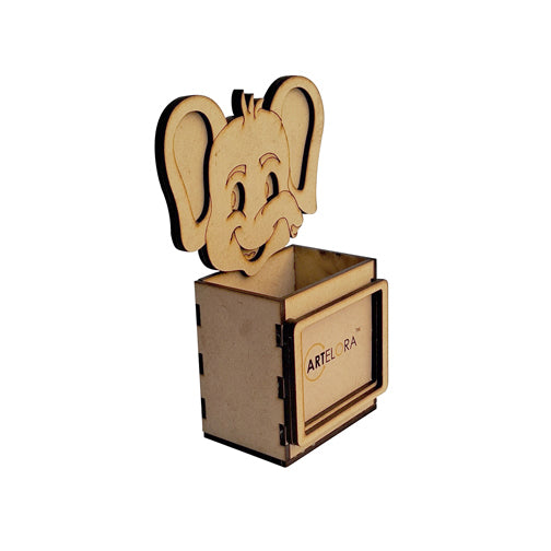 3D Model Laser Cutting elephant pen holder (animal)