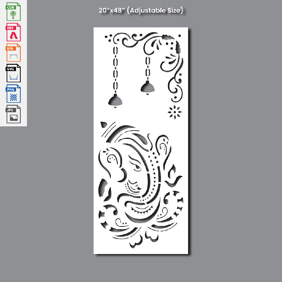 Grill Design Ganesha Laser Cutting