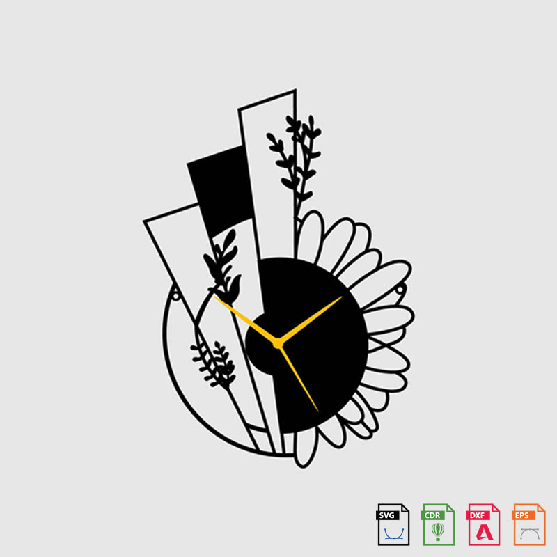 Wall Clock Flower