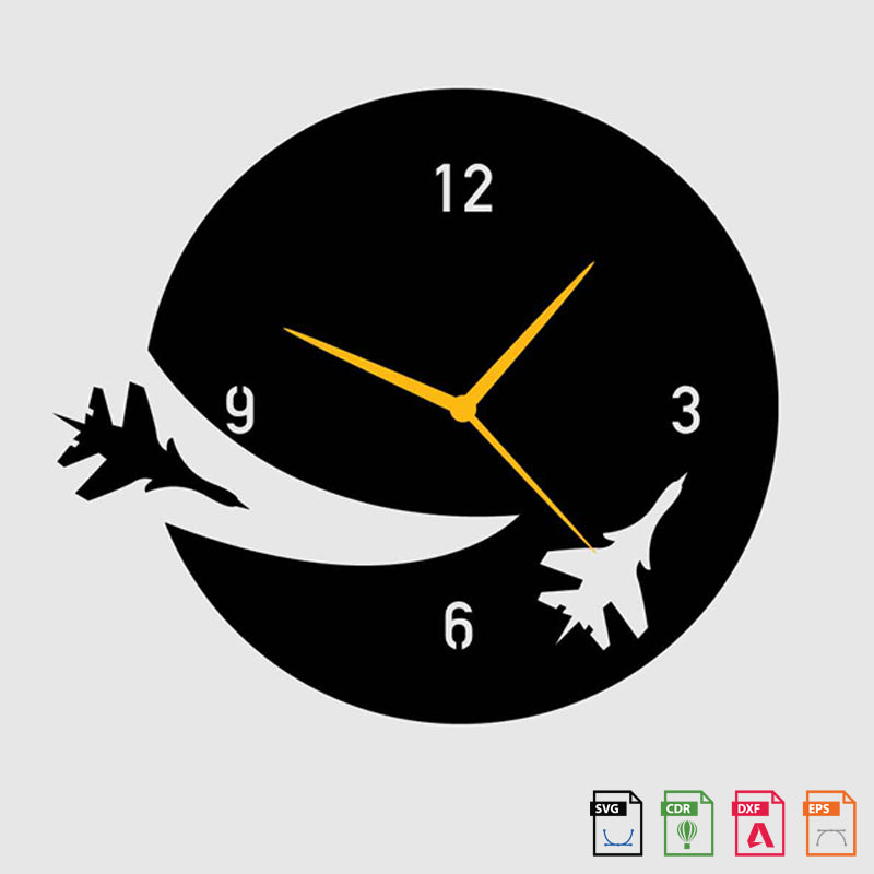 Wall Clock Airoplane
