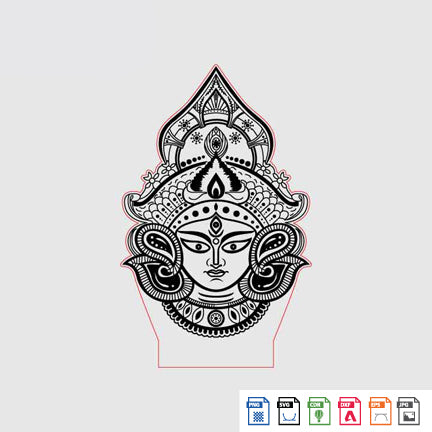 Laser Engraving Durga Puja (Durga Shakti)