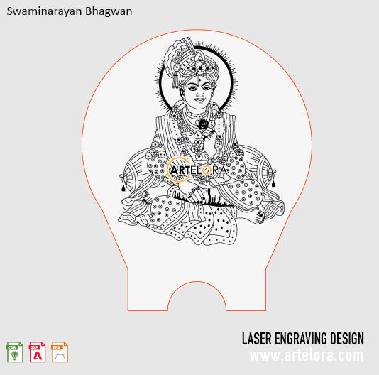Laser Engraving Swaminarayan Bhagwan