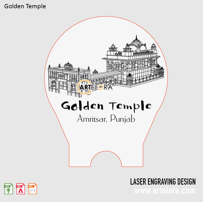 Laser Engraving Golden Temple