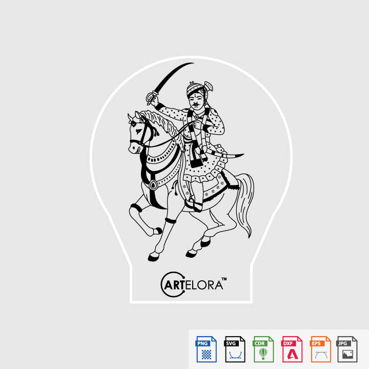 Laser Engraving Jaharveer (tejaji maharaj)