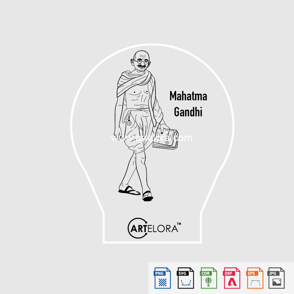 Laser Engraving Mahatma Gandhi