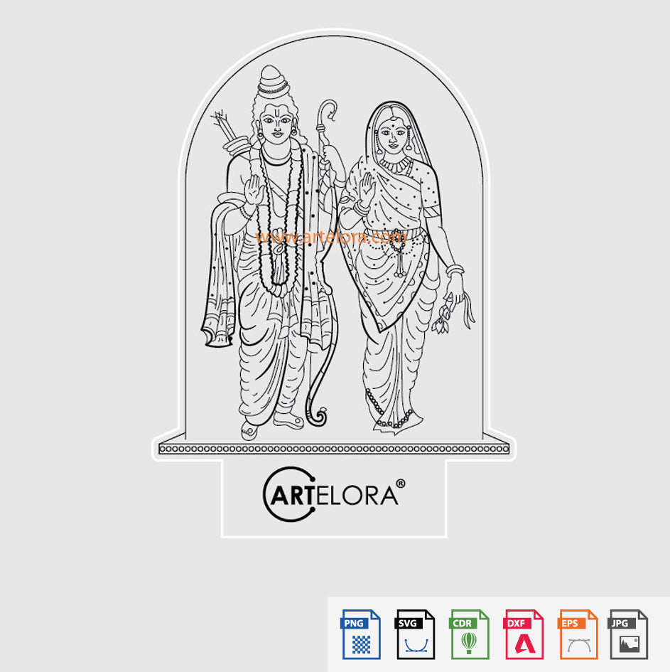 Laser Engraving Jay Shri Ram & sita mata