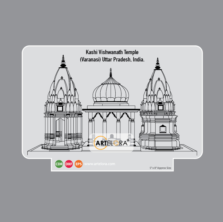 Laser Engraving Kashi Vishwanath Temple