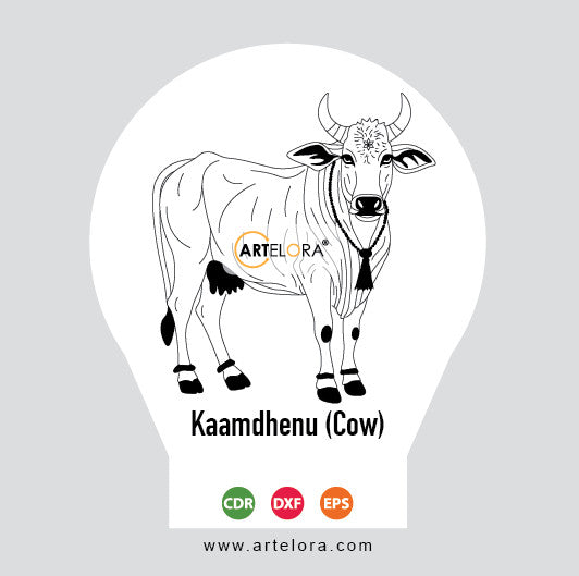 Laser Engraving Kaamdhenu (Cow)